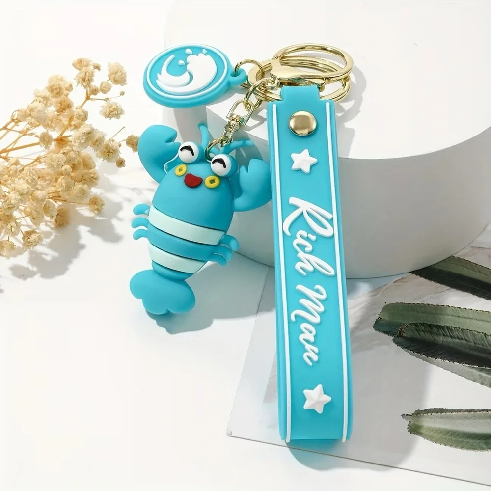 Blue Lobster Keychain